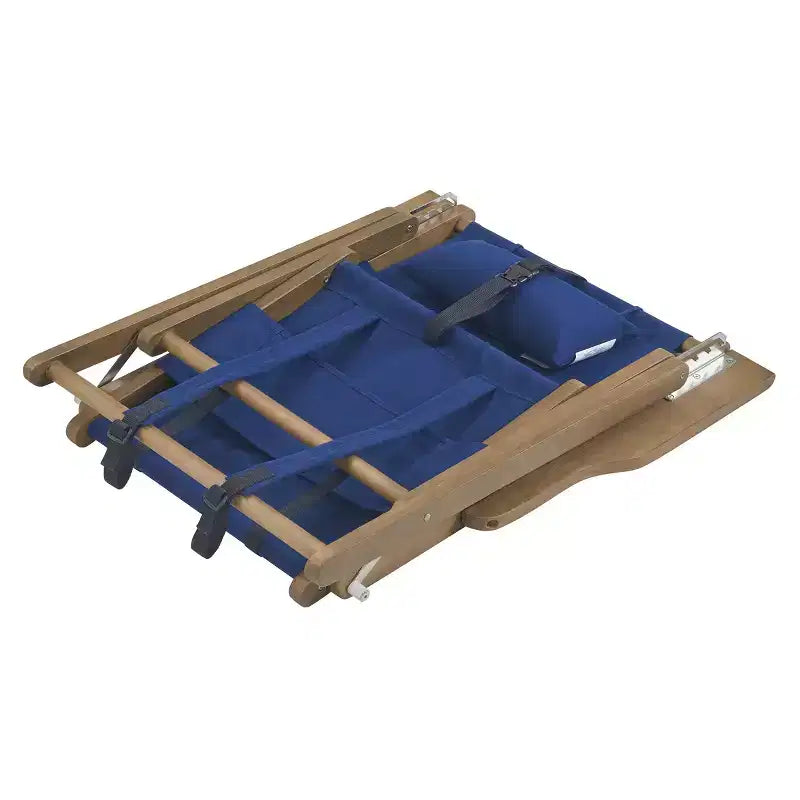 Chaises de plage pliantes en bois résistant aux intempéries avec sangles de transport et dossier inclinable