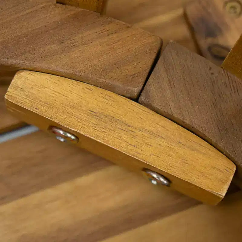 Table à manger d'extérieur ronde en bois d'acacia, Teck