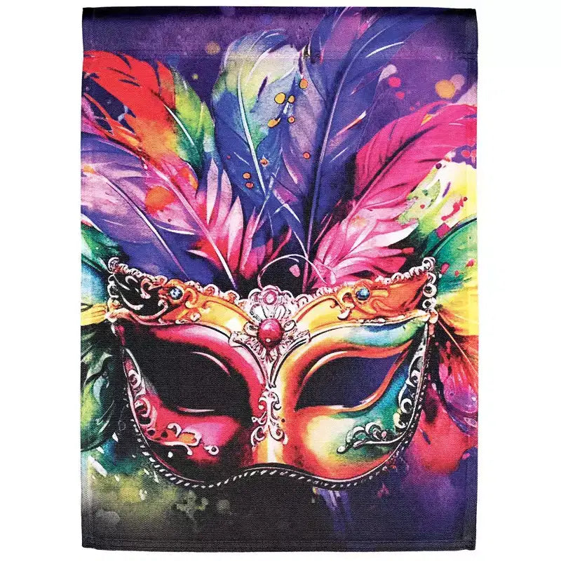 Dicksons Magnolia Garden Outdoor Flag Decoration For Garden, Yard, Or Walkway Large 30 x 44, Weather Resistant Polyester, Mardi Gras Mask