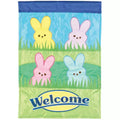 Magnolia Garden Welcome Easter Peeps 13 x 18 Inch Polyester Garden Flag