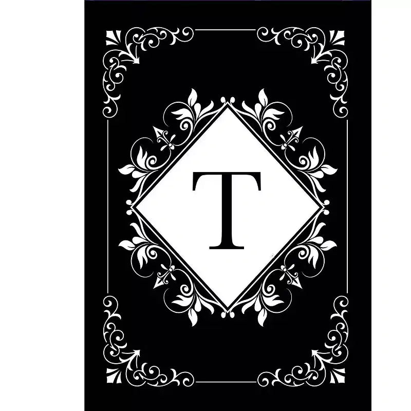 Briarwood Lane Double Sided House Flag 40x28 For Outdoor Black and White Monogram T House Flag