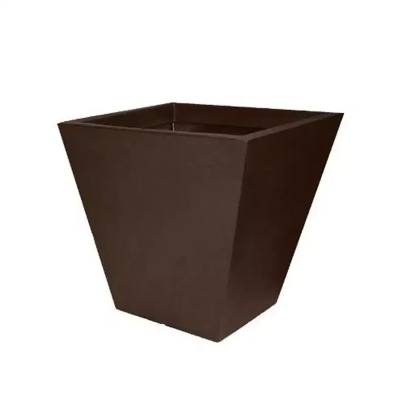 Tusco Products Cosmopolitan Square Garden Planter, Espresso, 18in