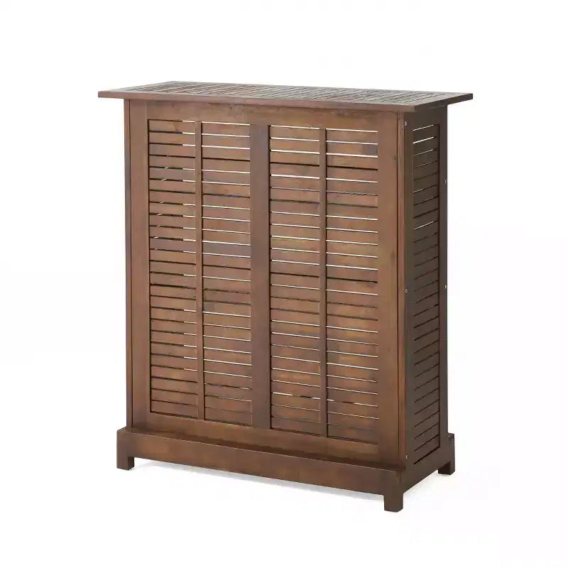 Table de bar en bois d'acacia d'extérieur, acajou riche