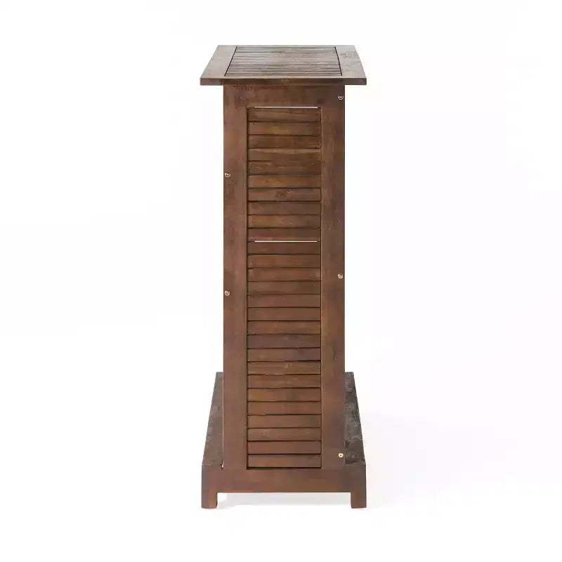 Table de bar en bois d'acacia d'extérieur, acajou riche