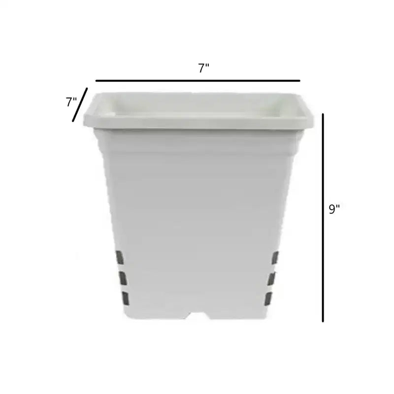 Pot de pépinière haut en plastique durable, blanc, 22,86 cm