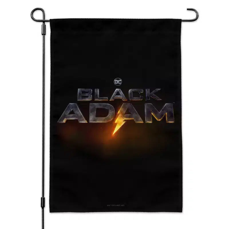 Black Adam Logo Garden Yard Flag with Pole Stand Holder