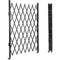 Expandable Folding Baby Safety Gate  Portable Expandable Steel Accordion Barrier with 360 Rolling Wheel  Ideal for Doorways, Stairs, Courtyards