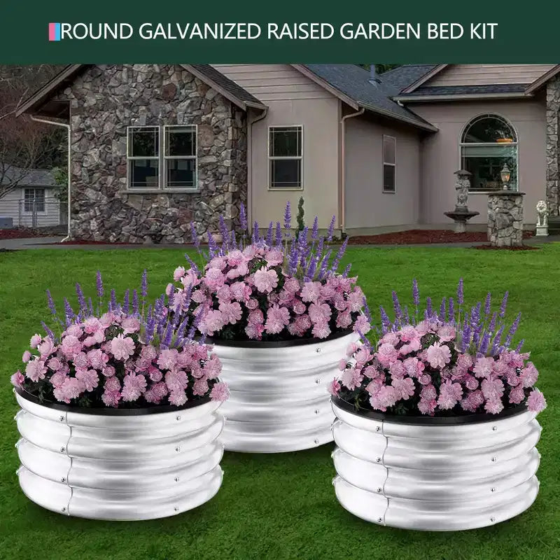 Bacs de jardin surélevés en acier galvanisé, Bacs de jardin surélevés en métal à fond ouvert, Jardinières d'extérieur, Bacs à légumes et à fleurs, Jardinières pour la culture de plantes
