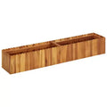 vidaXL Raised Bed Natural wood color Solid acacia wood Medium - 59.1 x 11.8 x 9.8