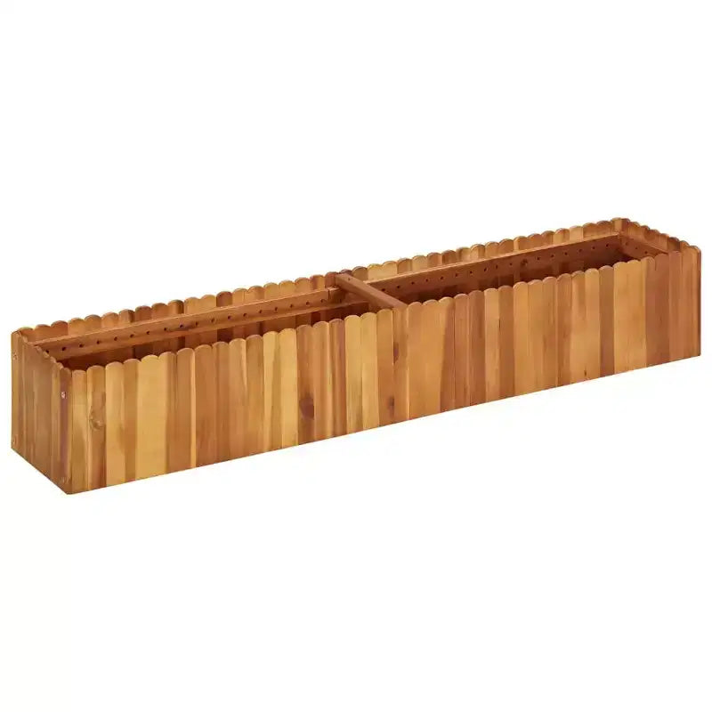 vidaXL Raised Bed Natural wood color Solid acacia wood Medium - 59.1 x 11.8 x 9.8
