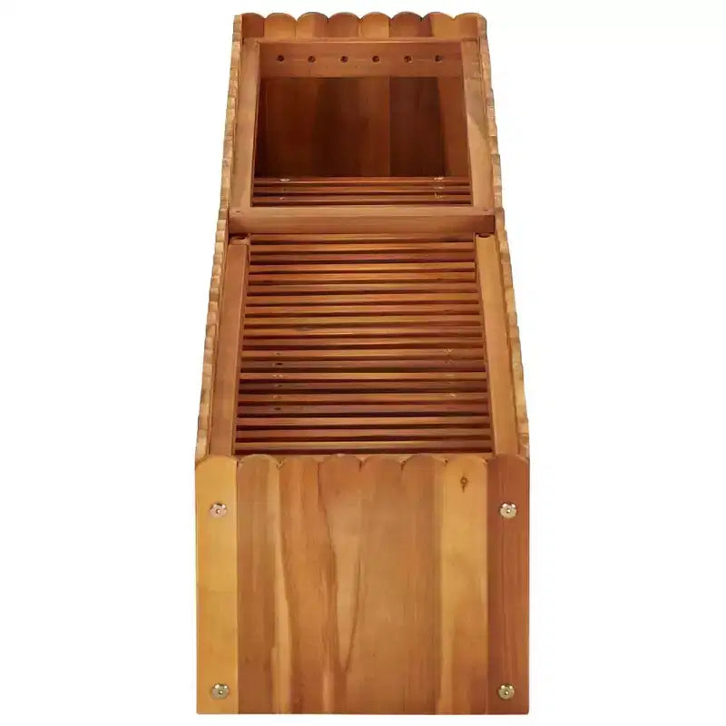 Carré potager Bois naturel Bois d'acacia massif Moyen - 150 x 30 x 25