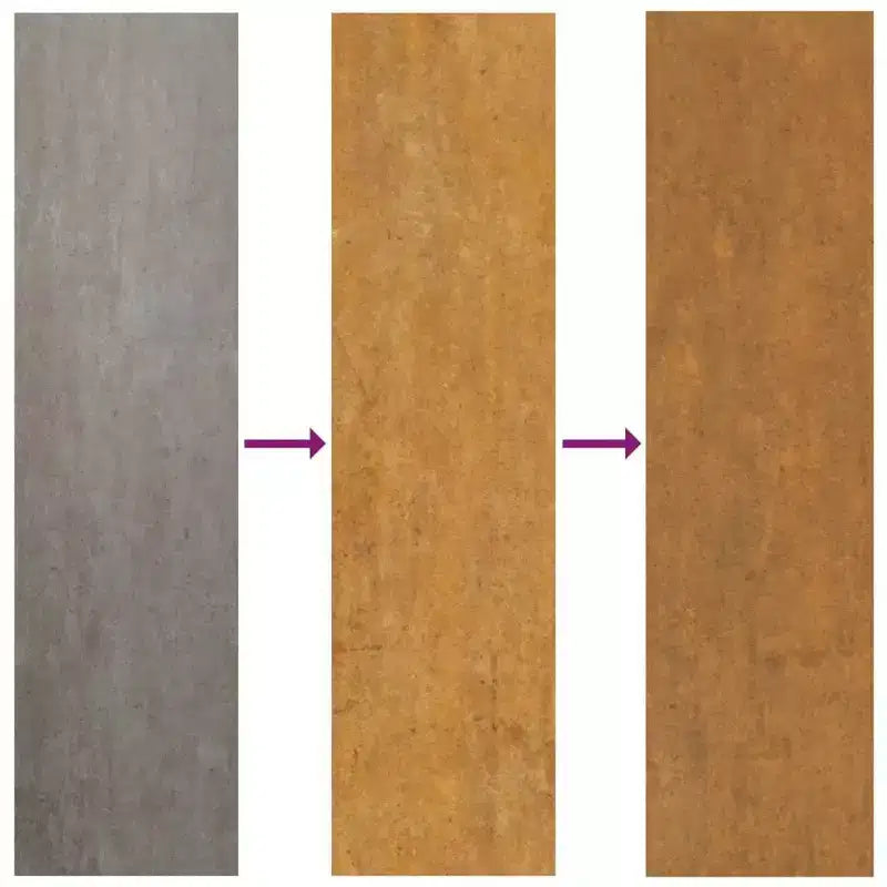 Jardinière en acier patiné (Corten) 100x100x77 cm