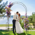Arche de jardin tonnelle treillis 2,4 m Pergola en métal avec motif élégant et design en arc tuyaux en métal galvanisé