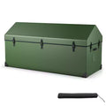 Costway Waterproof Outdoor Storage Box 174 Gallon Outdoor Tarpaulin Deck Box with Ventilated Window Corner Protector