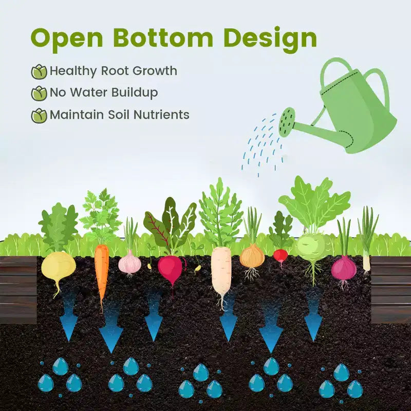Carré potager surélevé en métal 240 x 120 x 30 cm avec support central renforcé, rectangulaire