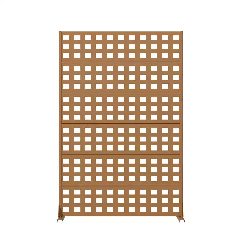 Panneau d'intimité extérieur en métal, clôture décorative autoportante et séparateur de pièce, treillis extérieur toutes saisons pour plantes grimpantes pour terrasse et jardin
