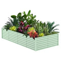 Raised Garden Bed, Metal Raised Garden Beds Outdoor, Rectangular Planter Box for Planting Plants, Vegetables and Flower, 8x4x2 FT, Green