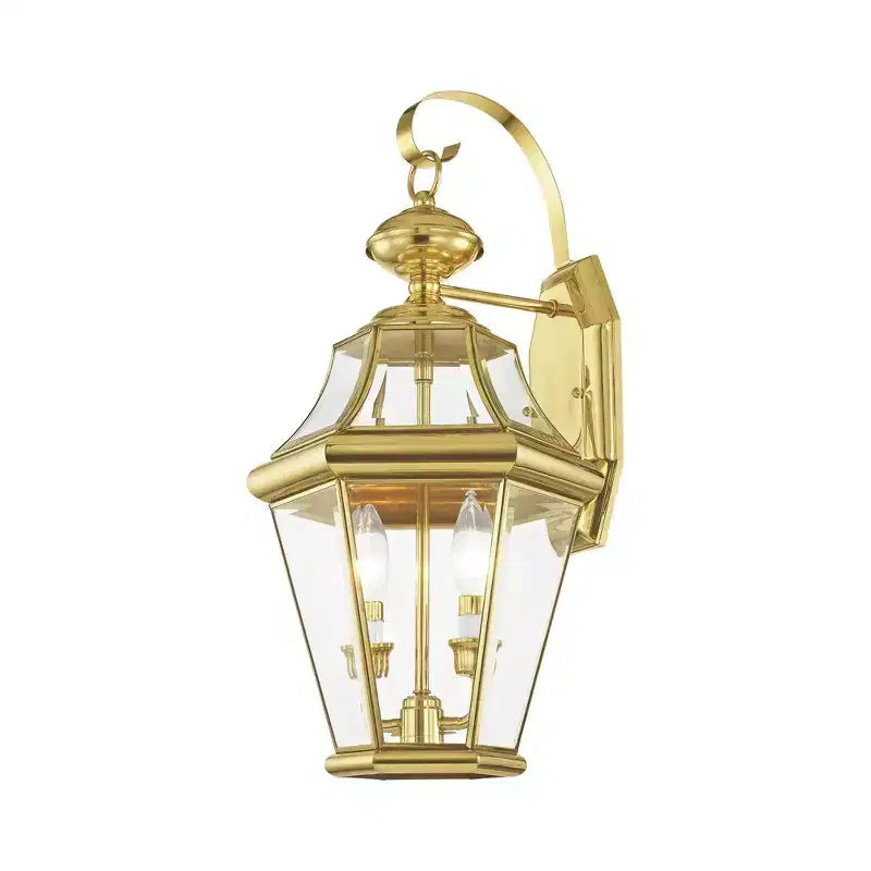 Livex Lighting Georgetown 2 - Light Wall Light in Polished Brass