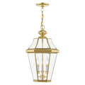 Livex Lighting Georgetown 3 - Light Pendant in Polished Brass
