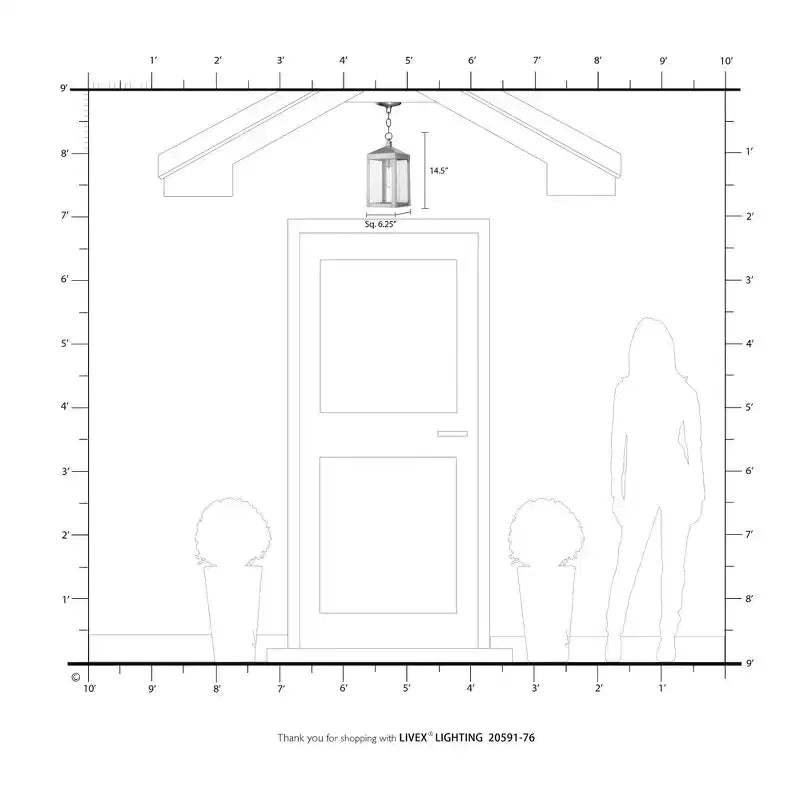 Suspension gris scandinave