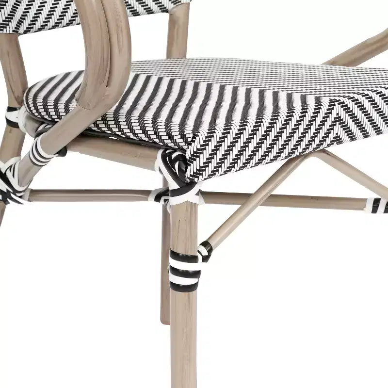 Chaises de pub empilables commerciales d'intérieur/d'extérieur avec accoudoirs