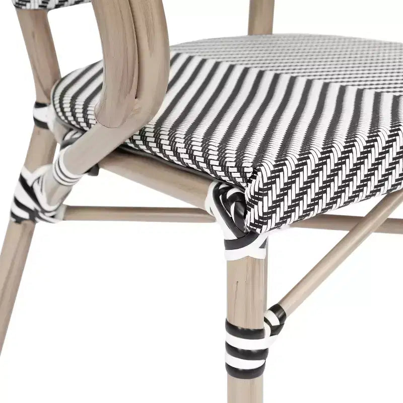 Chaises de pub empilables commerciales d'intérieur/d'extérieur avec accoudoirs
