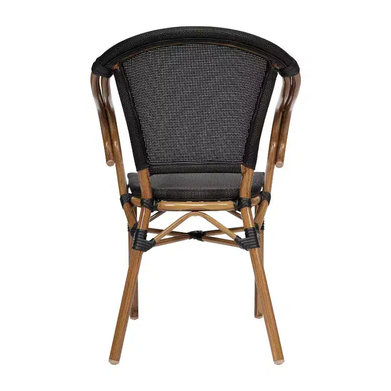 Chaises de pub empilables commerciales d'intérieur/d'extérieur avec accoudoirs