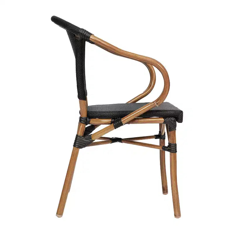 Chaises de pub empilables commerciales d'intérieur/d'extérieur avec accoudoirs
