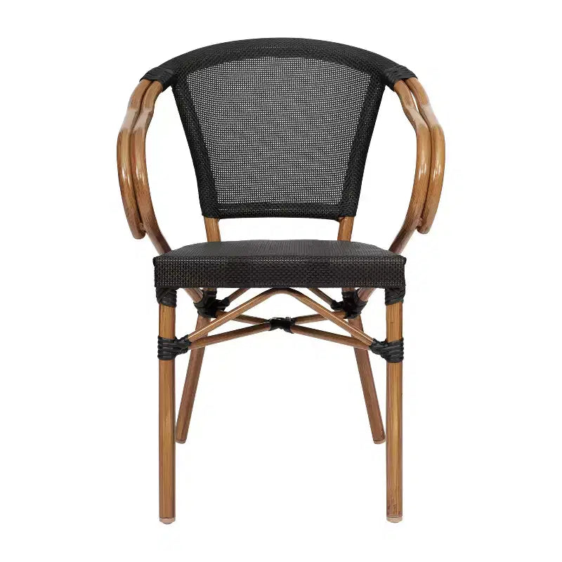 Chaises de pub empilables commerciales d'intérieur/d'extérieur avec accoudoirs