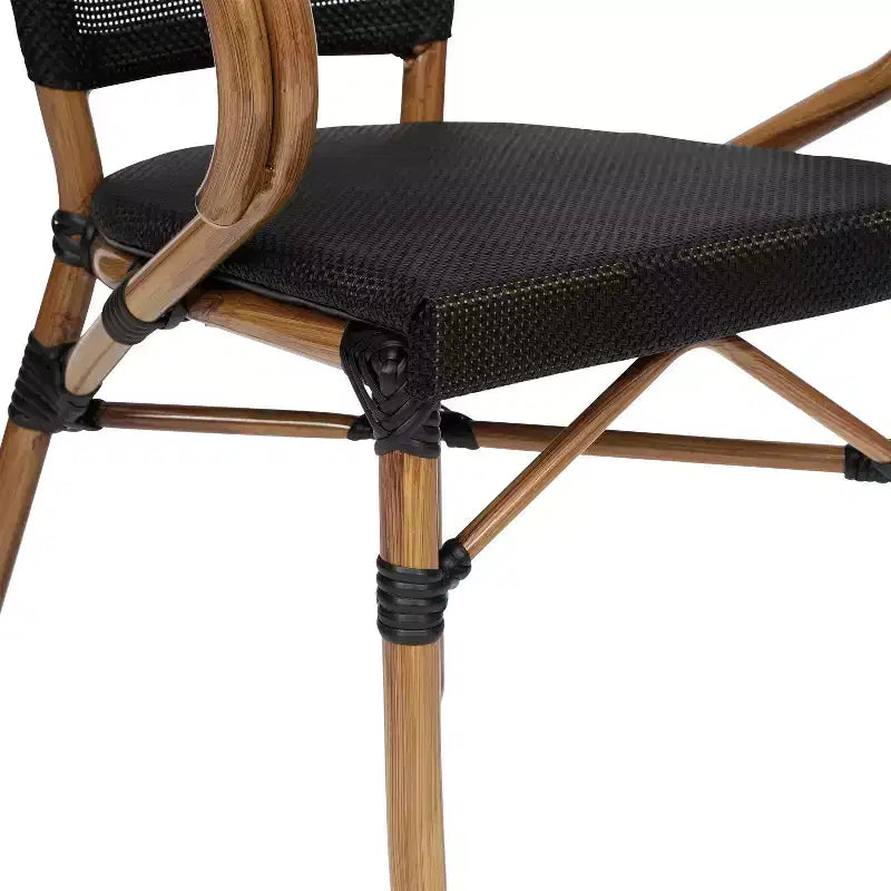 Chaises de pub empilables commerciales d'intérieur/d'extérieur avec accoudoirs