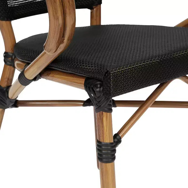 Chaises de pub empilables commerciales d'intérieur/d'extérieur avec accoudoirs