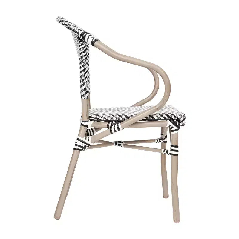 Chaises de pub empilables commerciales d'intérieur/d'extérieur avec accoudoirs