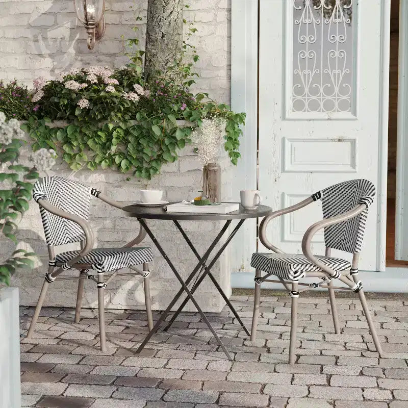 Chaises de pub empilables commerciales d'intérieur/d'extérieur avec accoudoirs