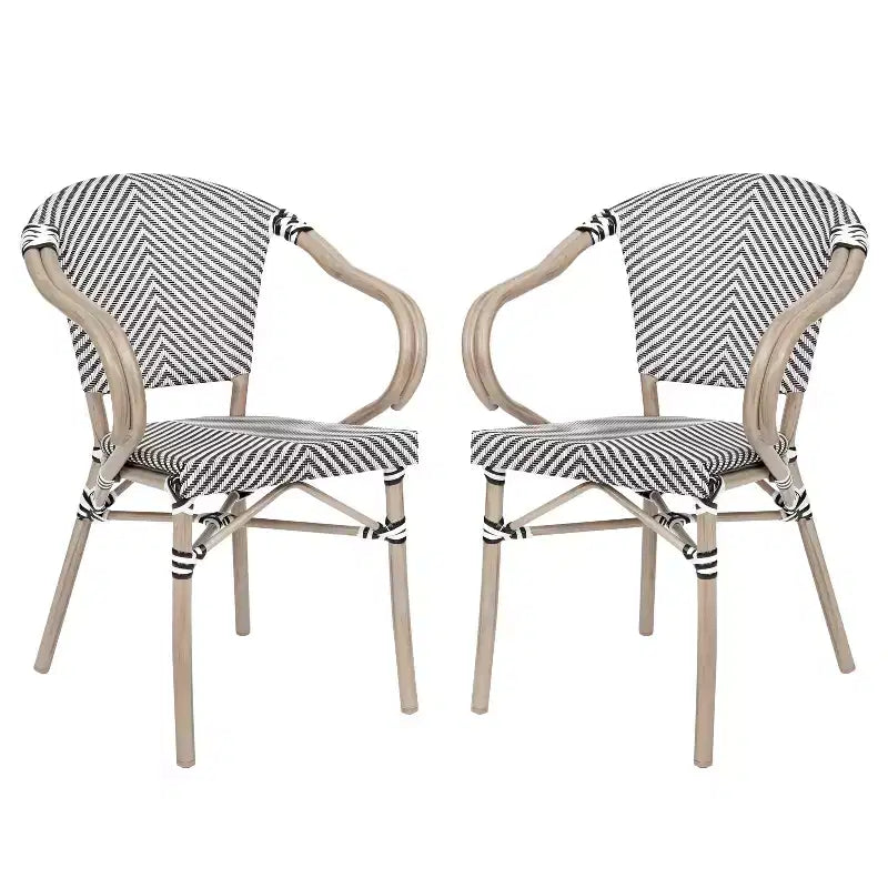 Chaises de pub empilables commerciales d'intérieur/d'extérieur avec accoudoirs