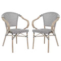 Chaises de pub empilables commerciales d'intérieur/d'extérieur avec accoudoirs