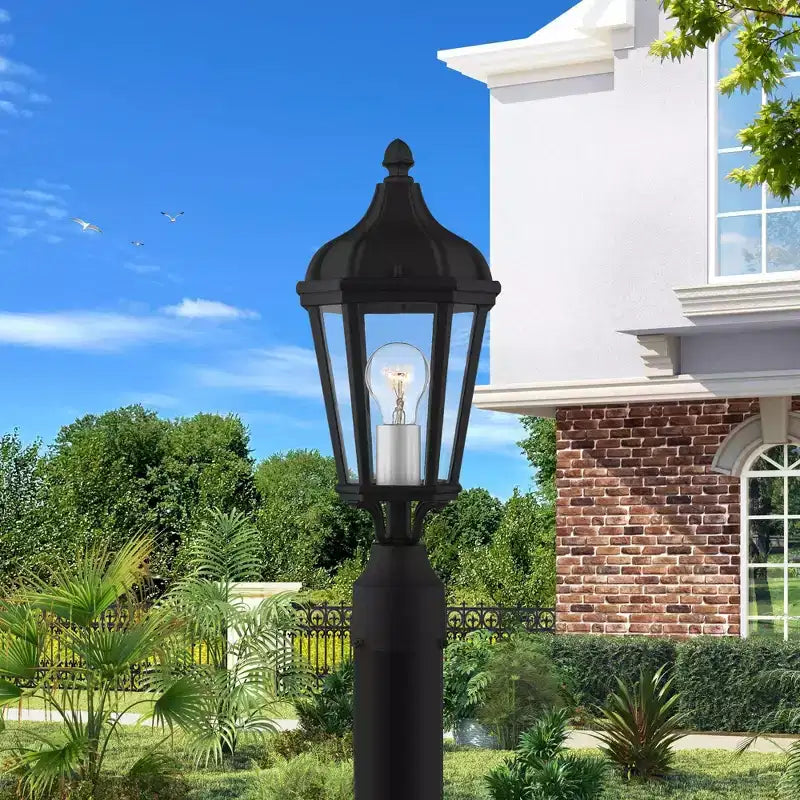 Lampadaire en noir texturé