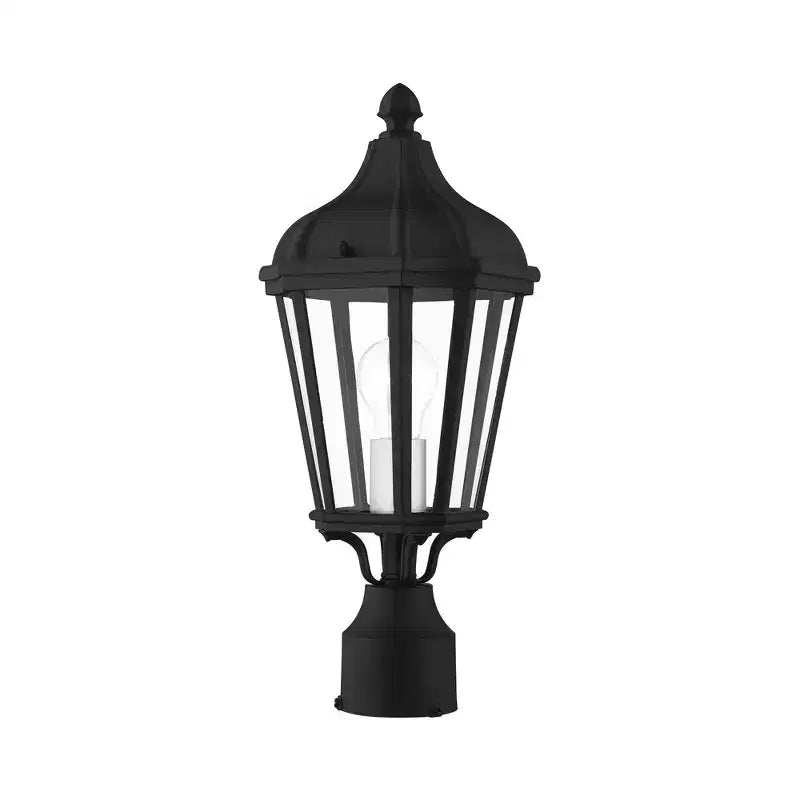 Lampadaire en noir texturé