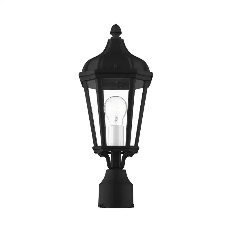 Lampadaire en noir texturé
