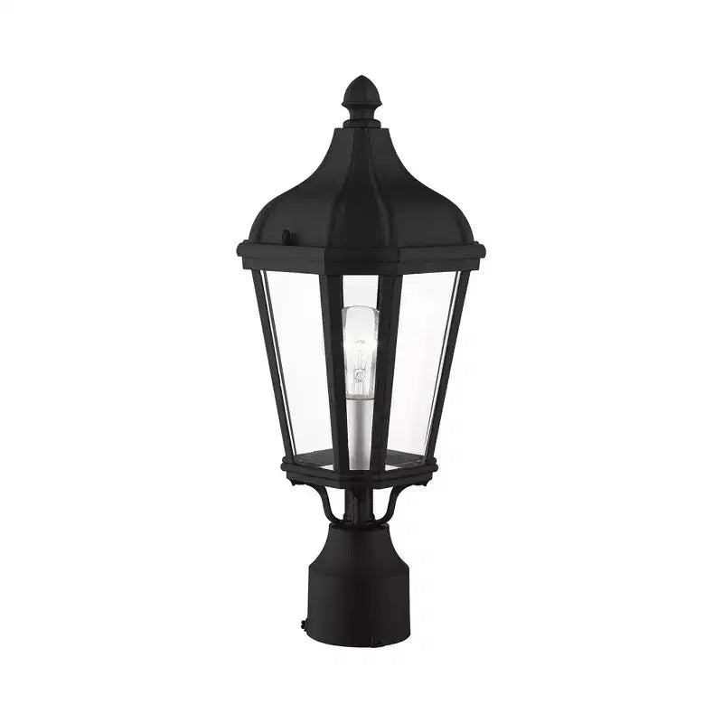 Lampadaire en noir texturé