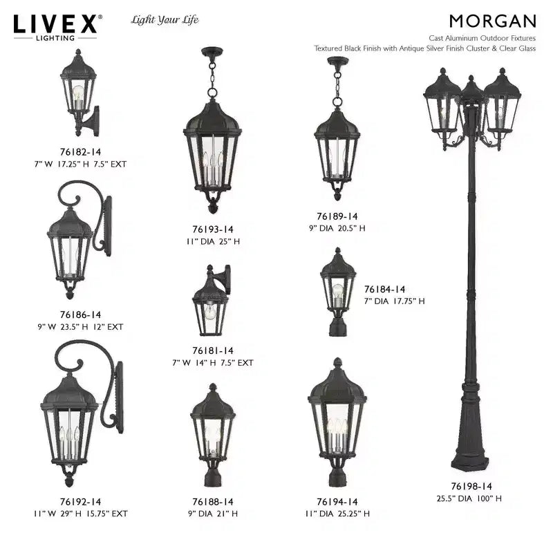 Lampadaire en noir texturé