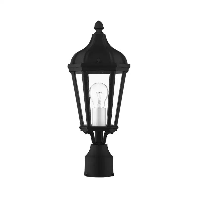 Lampadaire en noir texturé