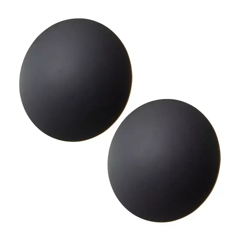 C Cattleya 2-pack 8 in. Black Aluminum Round Disc LED Indoor Outdoor Wall Lantern Sconce